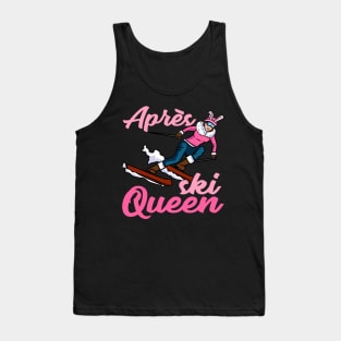 Womens Apres Ski Queen I Mountain Skiing I Colorado I Snow graphic Tank Top